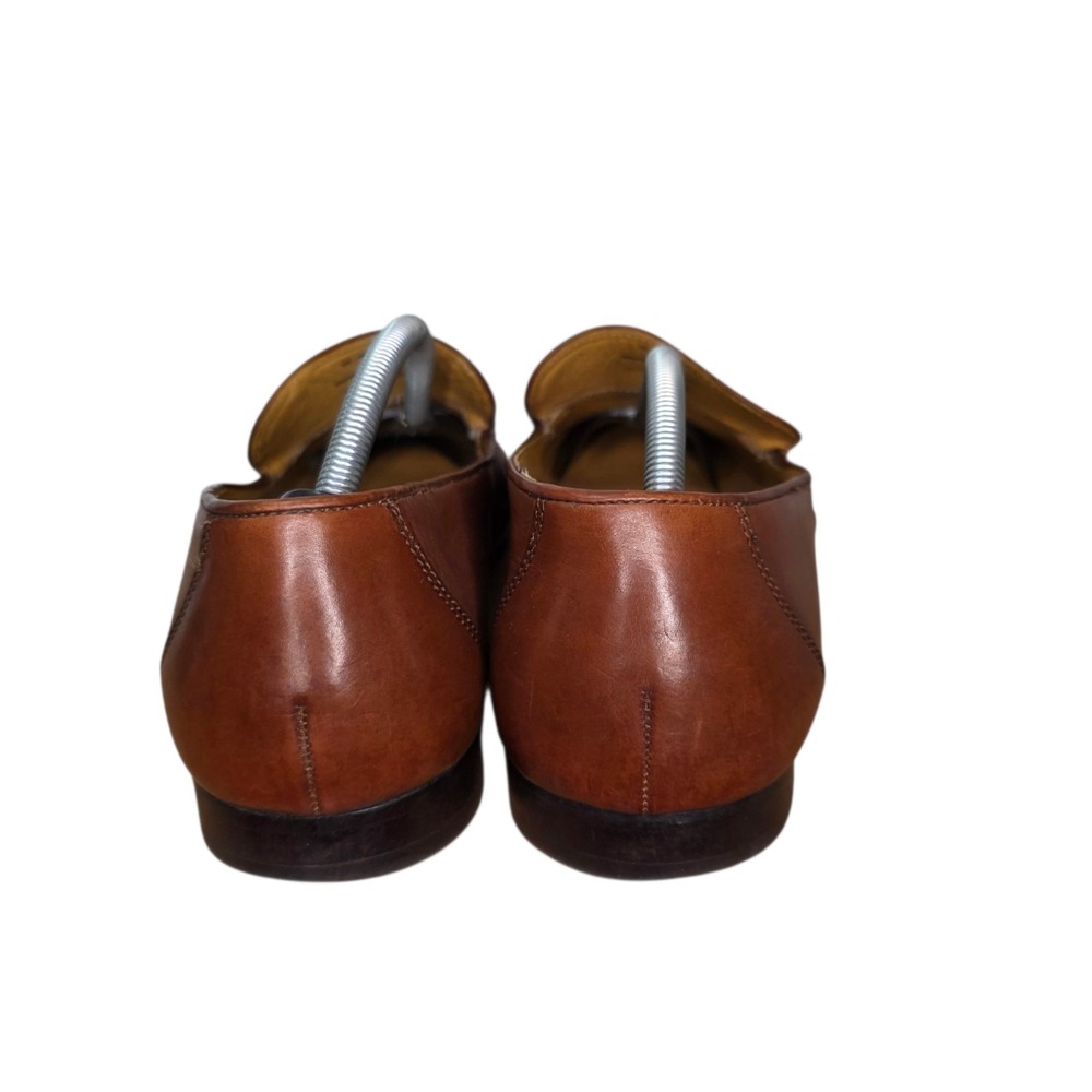 Johnston & Murphy Mens 10 M Brown Leather Loafers Moc Toe Dress Shoes - Picture 5 of 11